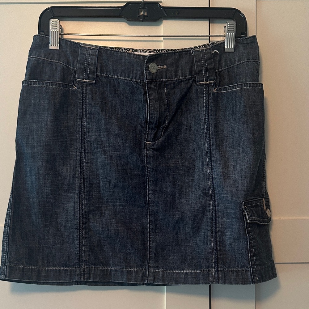 White House Black Market Dark Denim Mini Skirt